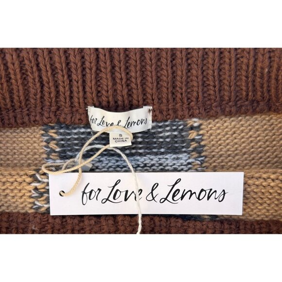 For Love And Lemons Finley Sweater Shorts Brown Size S - Picture 8 of 8